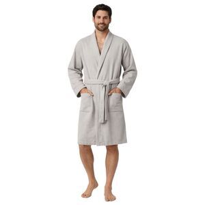 Room Essentials Men’s Bath Robe - Size L/XL - Gray